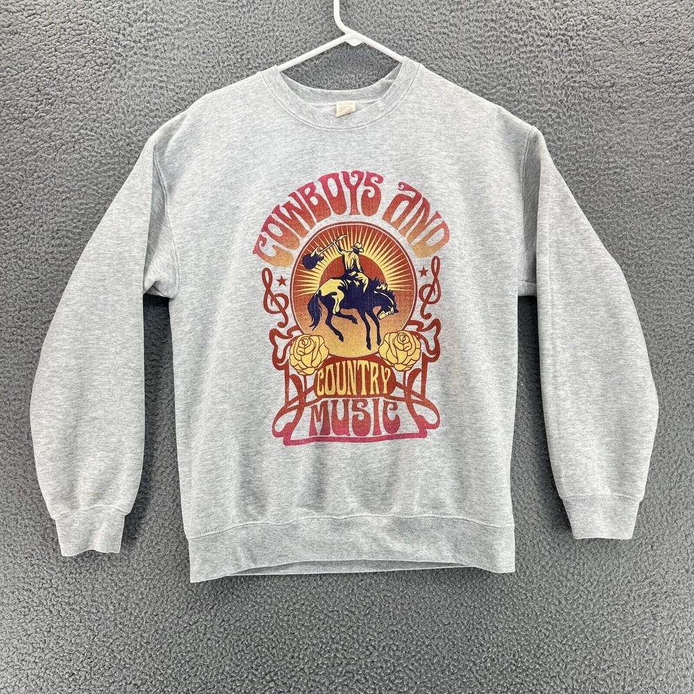 Altard State Sweatshirt Womens M Gray Pullover Cowboys & Country Music USA READ